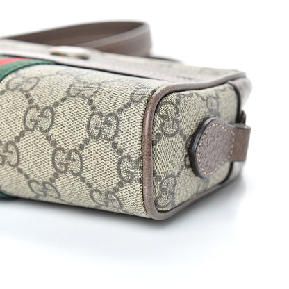 Gucci GG Supreme Monogram Web Mini Ophidia Shoulder Bag Brown 9 of 12