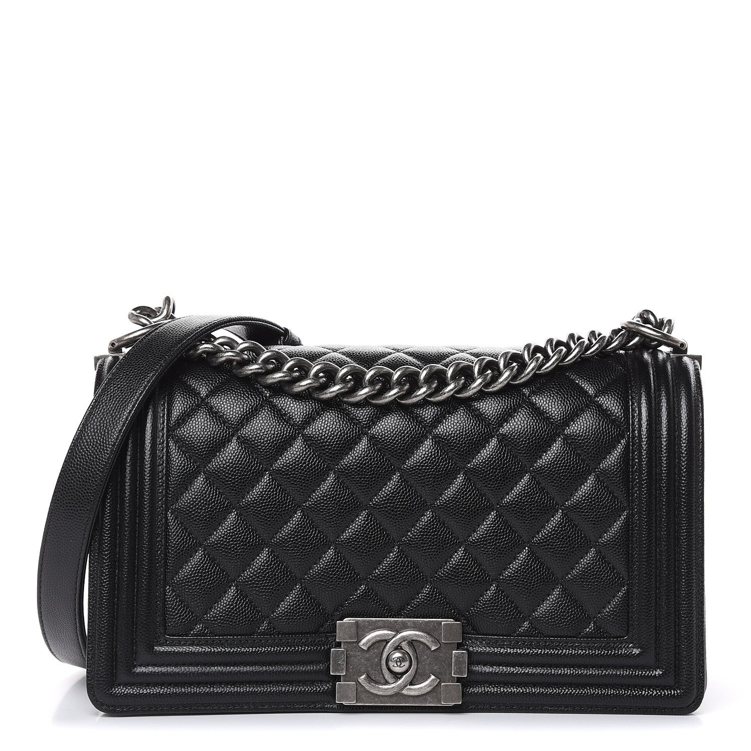 Chanel Caviar Quilted Medium Boy Flap Black 1 of 10