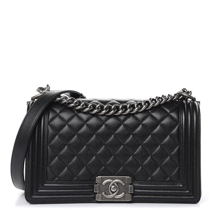 Chanel Caviar Quilted Medium Boy Flap Black 1 of 10