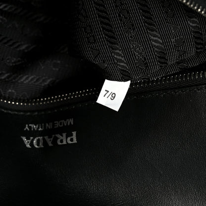 Prada Soft Calfskin Impunture Diagramme Large Chain Flap Shoulder Bag Black 7 of 10