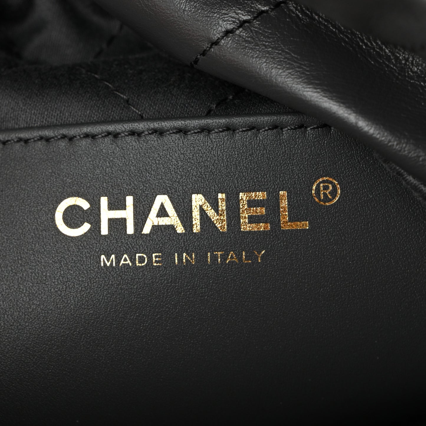 Shiny Calfskin Quilted Mini Chanel 22 Dark Grey