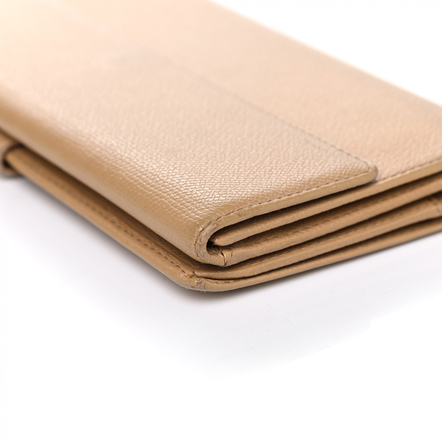 Chanel Grained Calfskin CC Button Long Wallet Beige 12 of 14
