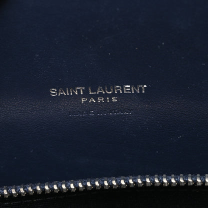 Saint Laurent Calfskin Crocodile Embossed Baby Sac De Jour Navy 7 of 11
