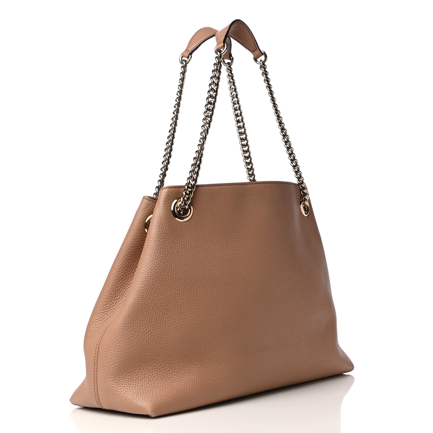 Gucci Pebbled Calfskin Medium Soho Chain Shoulder Bag Camelia 2 of 12