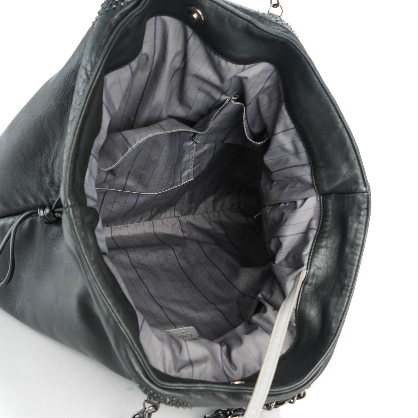 Lambskin CC Studded Bonbons Tote Black