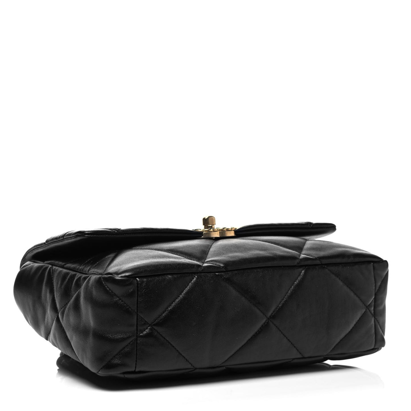 Lambskin Quilted Large Chanel 19 Flap Black