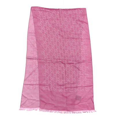 Gucci Wool Silk GG Monogram GGNat Scarf Roseate 2 of 4