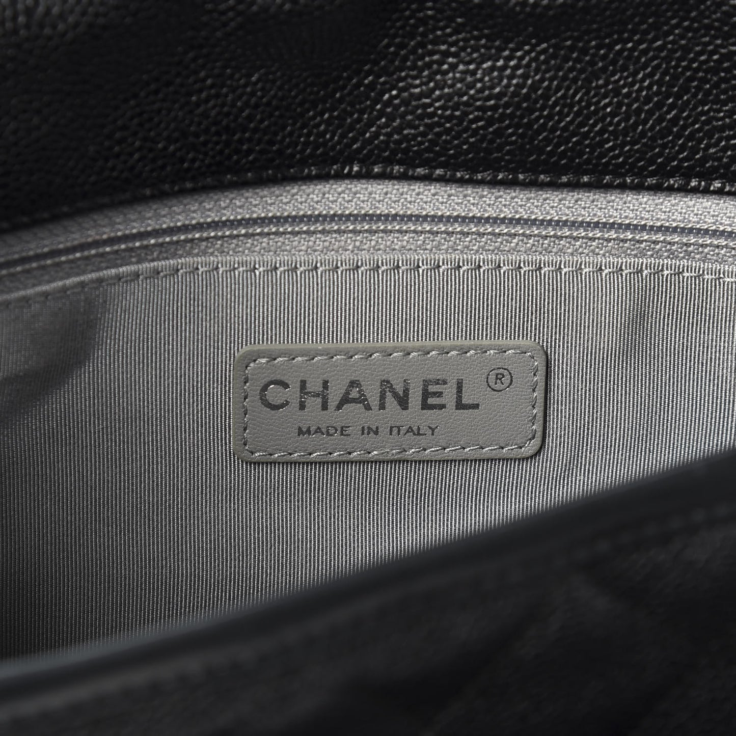Caviar Quilted Medium French Riviera Flap Black