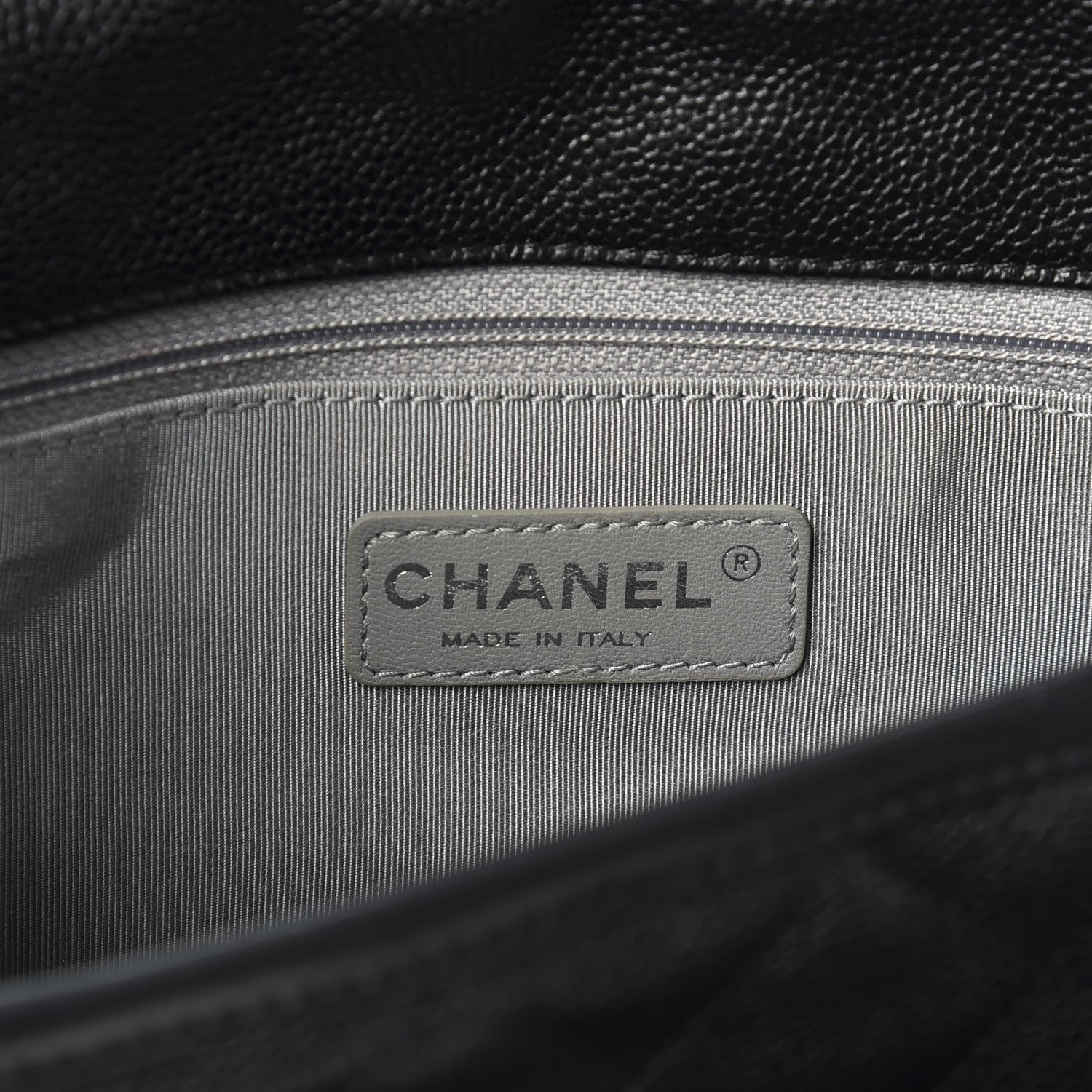 Chanel Caviar Quilted Medium French Riviera Flap Black 7 of 9