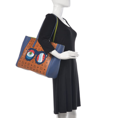 MCM Visetos Saffiano Craig and Karl Eyes On The Horizon Tote Cognac 2 of 23