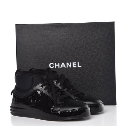 Chanel Patent Calfskin CC Short Boots 35.5 Black 9 of 9