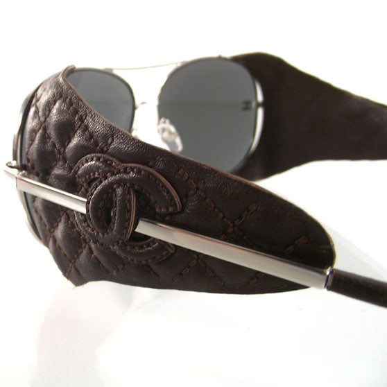 Lambskin Aviator Sunglasses 4192Q Brown