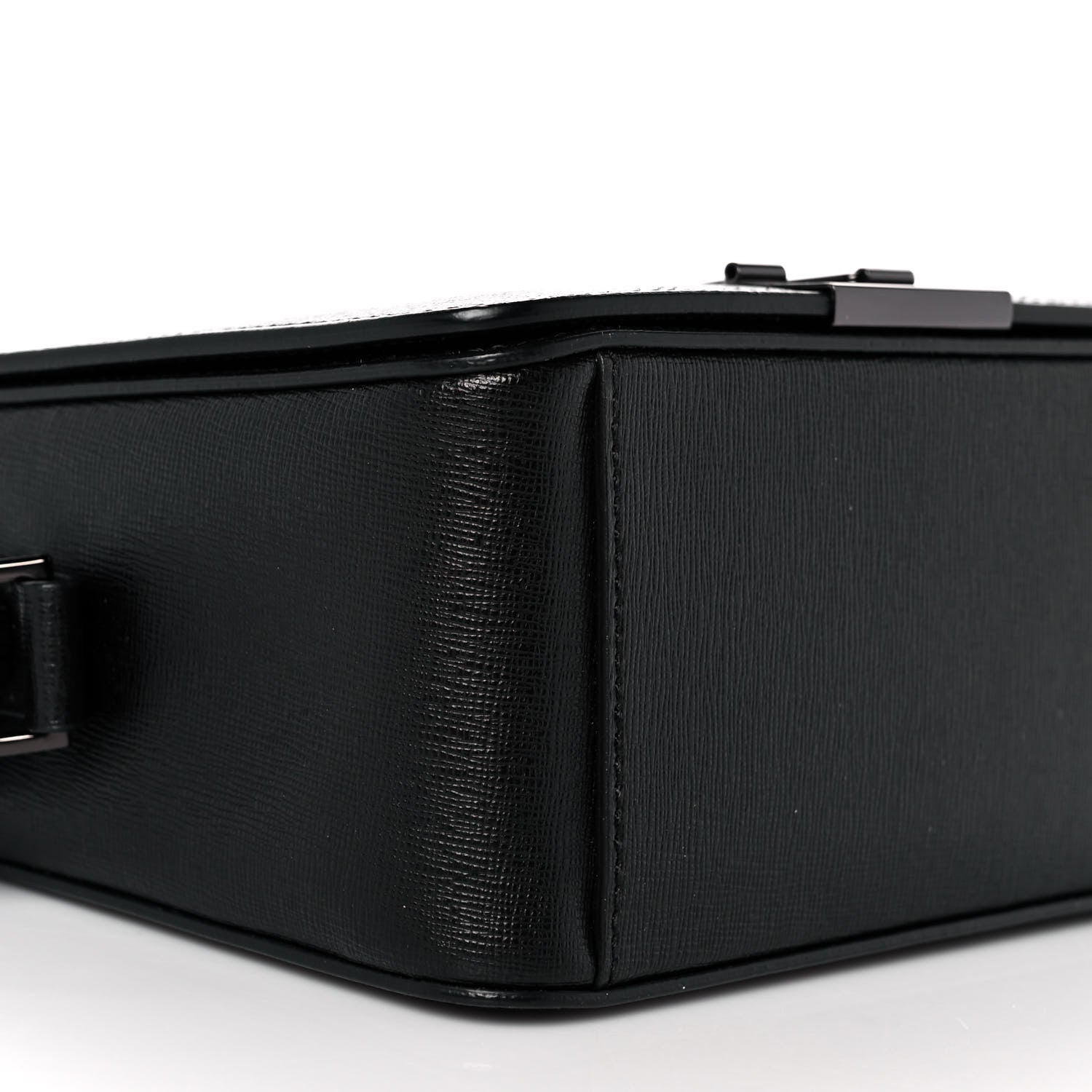 Off-White Calfskin Binder Clip Bag Black 7 of 8