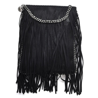 Stella McCartney Shaggy Deer Fringe Flat Crossbody Black 1 of 8