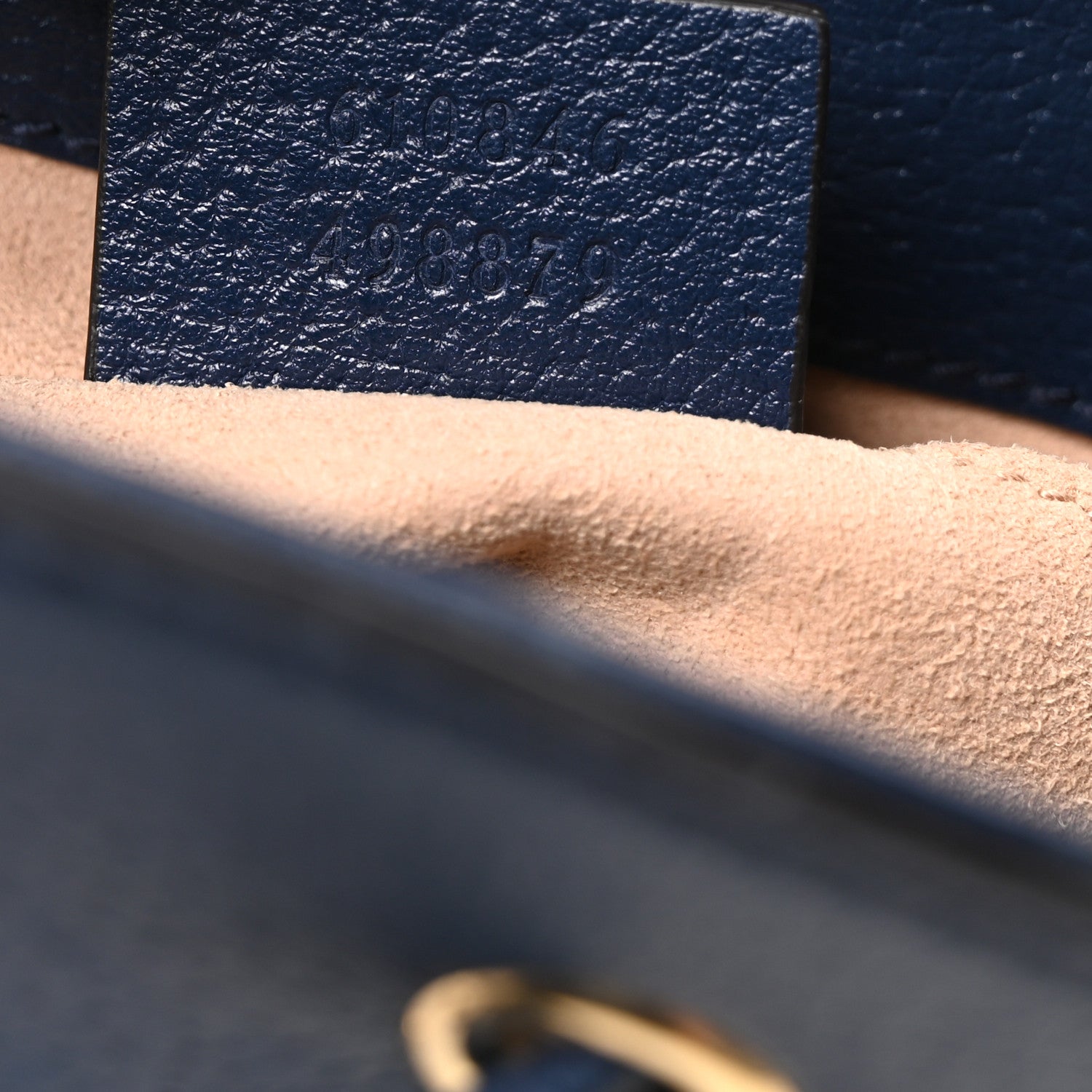 Gucci Soft Textured Calfskin Web Small Ophidia Bucket Bag Blue Agata 7 of 10