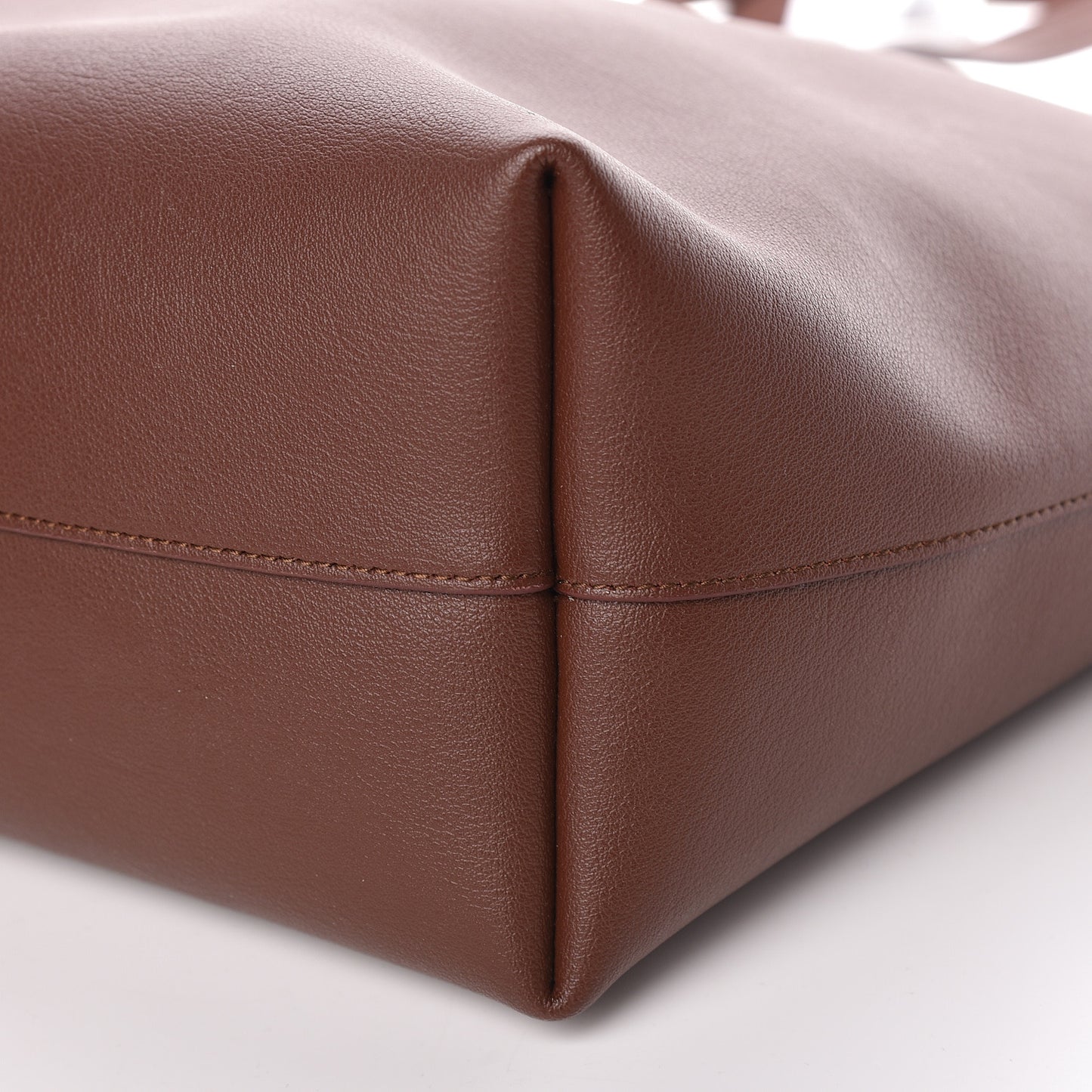 Calfskin Large Shopping Tote Old Brandy