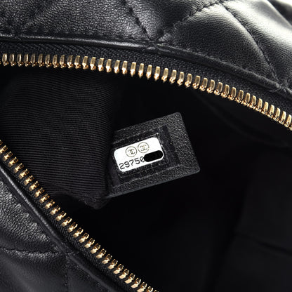 Chanel Lambskin Quilted Small Perfect Meeting Hobo Black 8 of 11