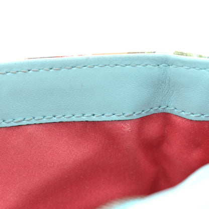 Gucci X UNSKILLED WORKER Calfskin Matelasse Flora Painted Small GG Marmont Shoulder Bag Cloudy Blue Multicolor 13 of 16
