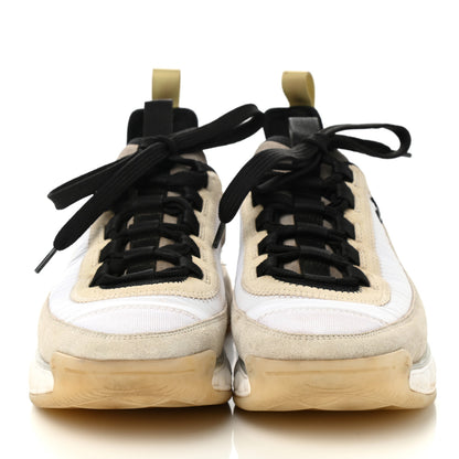 Chanel Velvet Calfskin Mixed Fibers CC Sneakers 38.5 Ivory Black 2 of 9