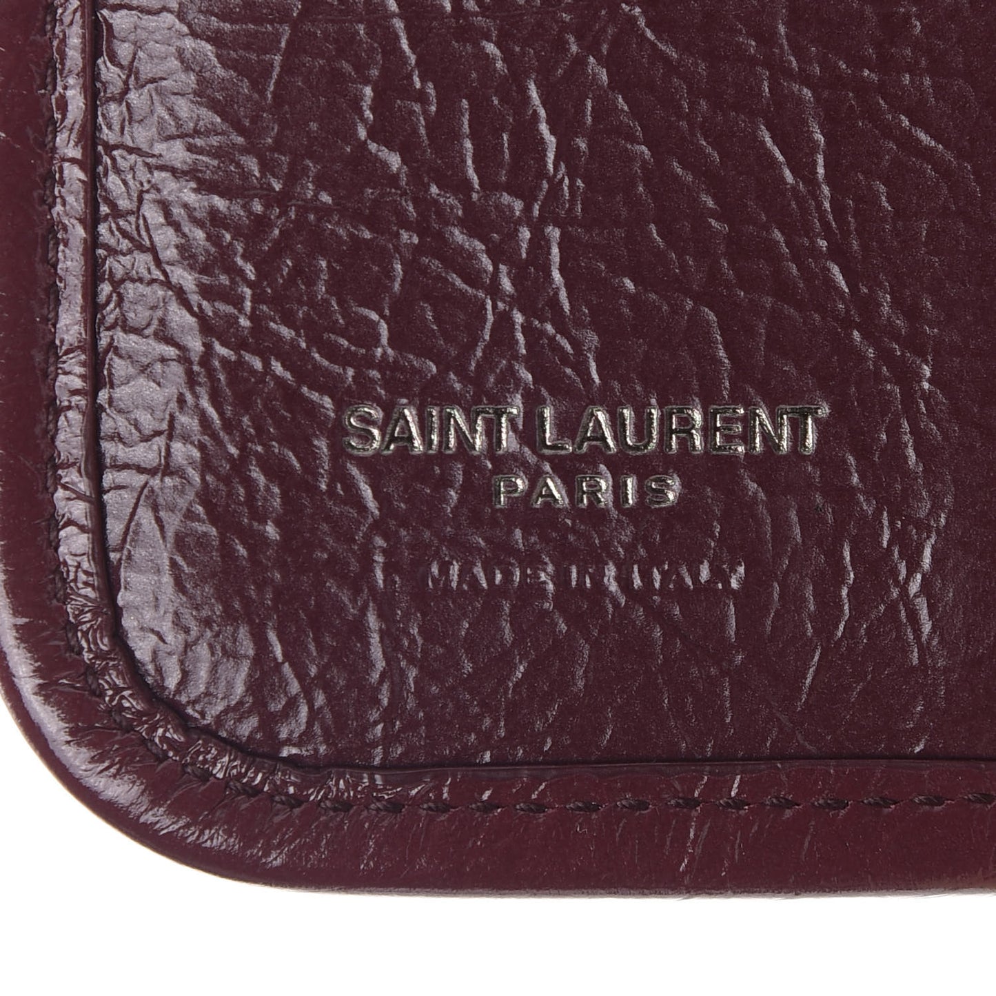 Crinkled Calfskin Matelasse Monogram Niki Card Holder Rouge Legion