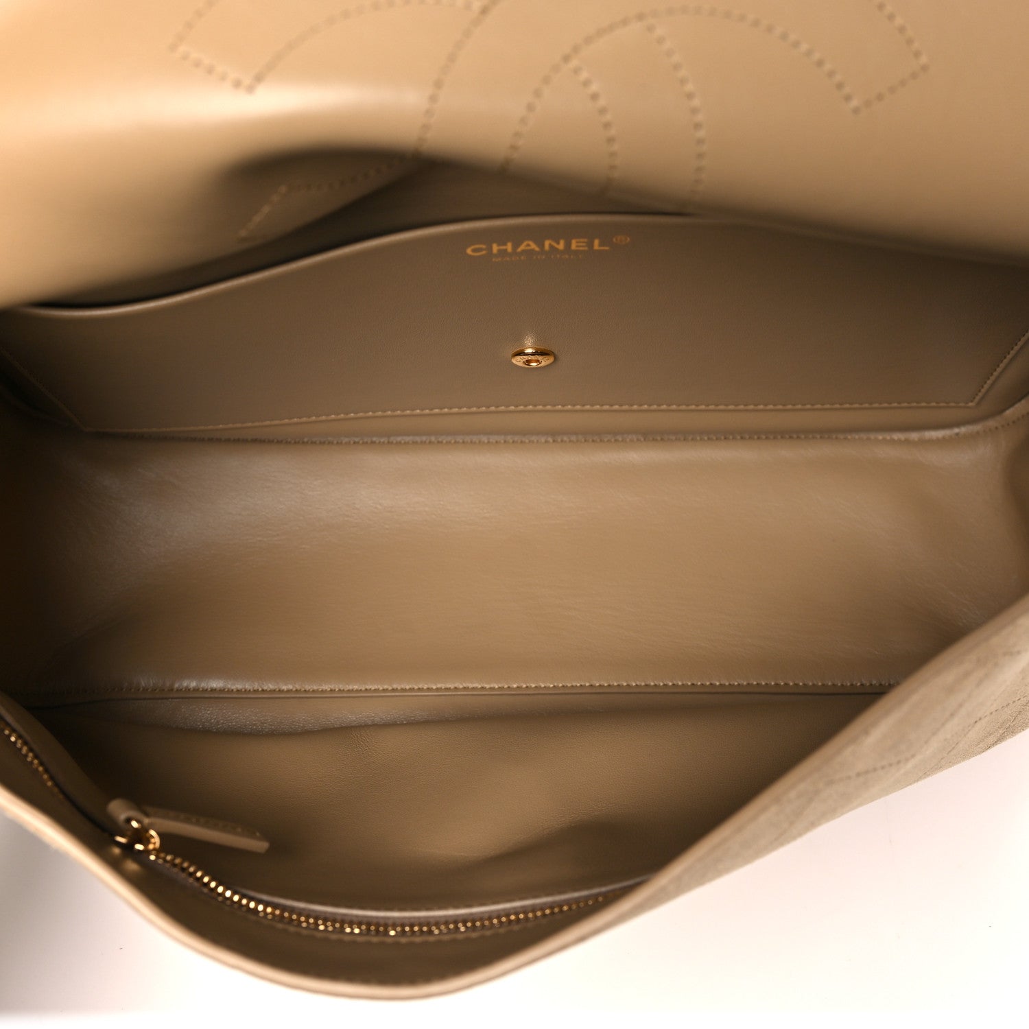 Chanel Suede Calfskin Small Souplissimo Maxi Flap Dark Beige 5 of 11