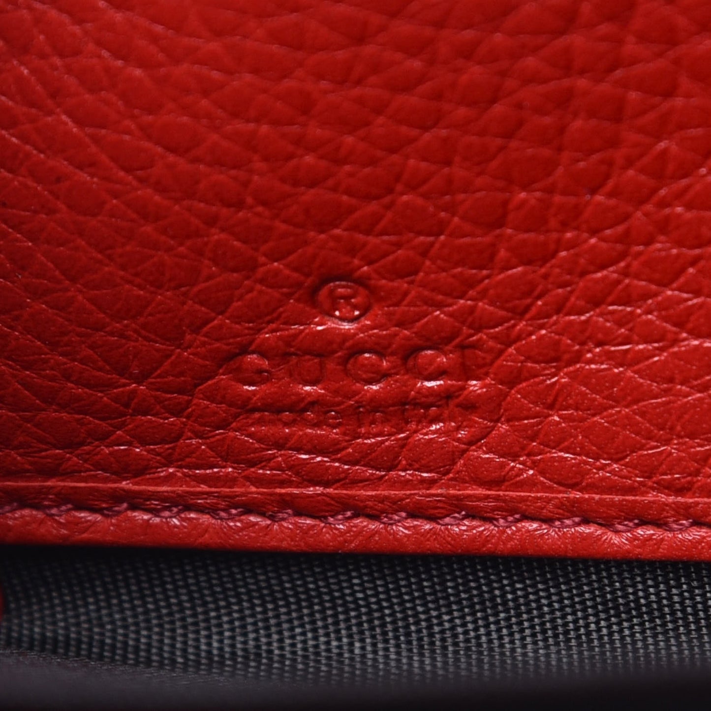Pebbled Calfskin Soho Zip Around Wallet Red