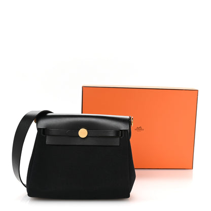 Hermes Military Toile Vache Hunter Herbag Zip Retourne 20 Black 20 of 20