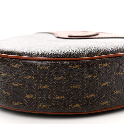 Saint Laurent Canvas Smooth Calfskin Le Monogramme Coeur Crossbody Chestnut 9 of 9