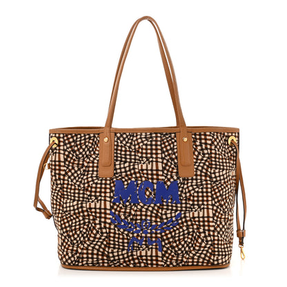 MCM Visetos Medium Liz Reversible Shopper Tote Cognac 3 of 15