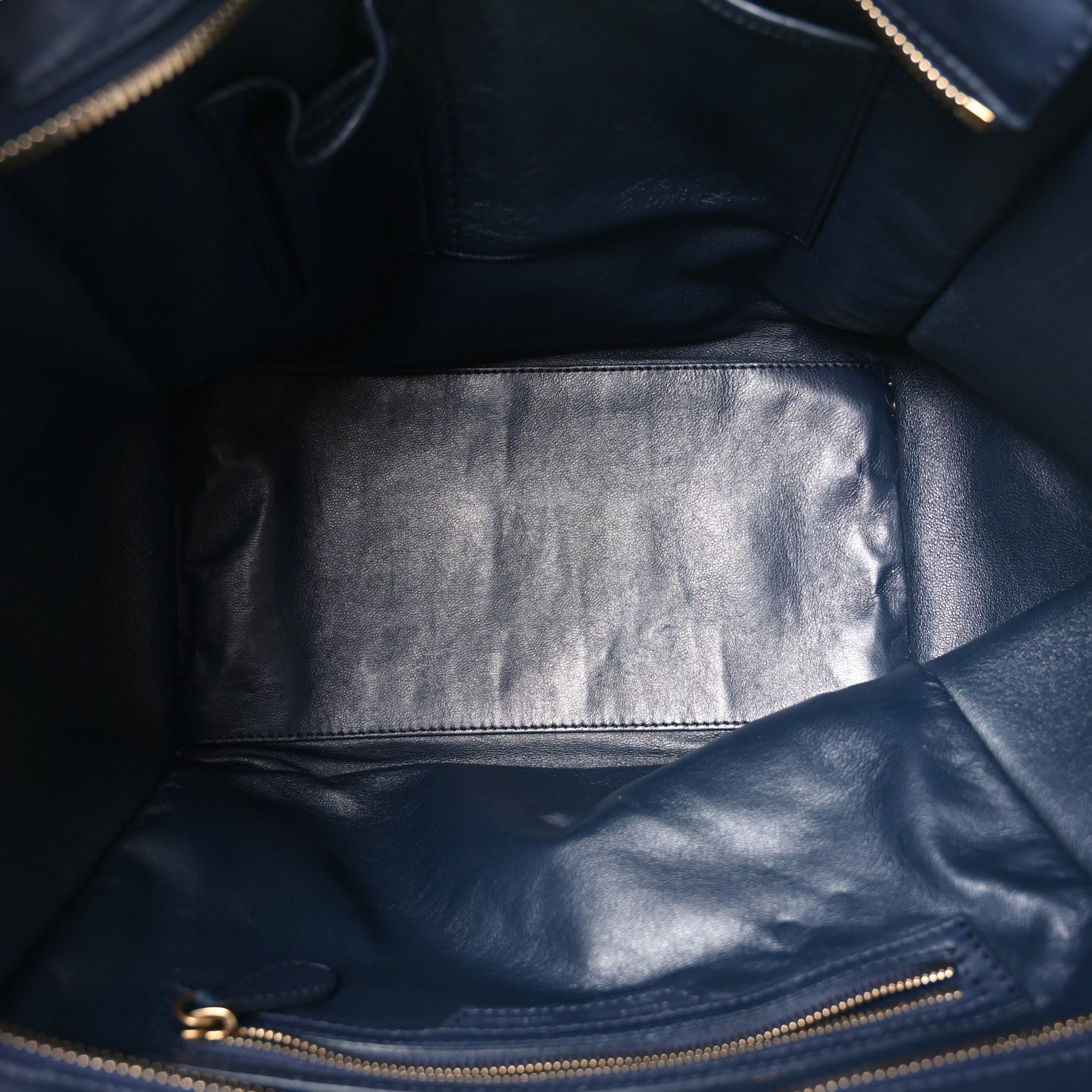 Celine Smooth Calfskin Mini Luggage Navy Blue 5 of 9