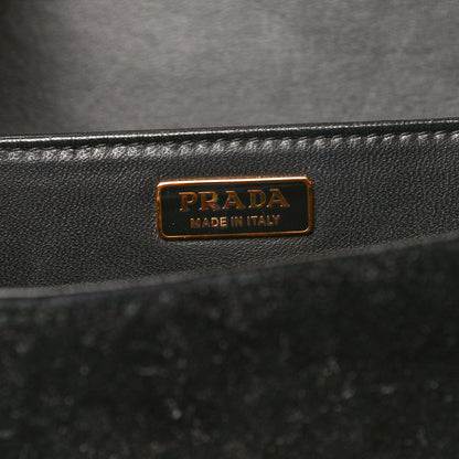 Prada Velvet City Calfskin Cahier Bag Black 6 of 13