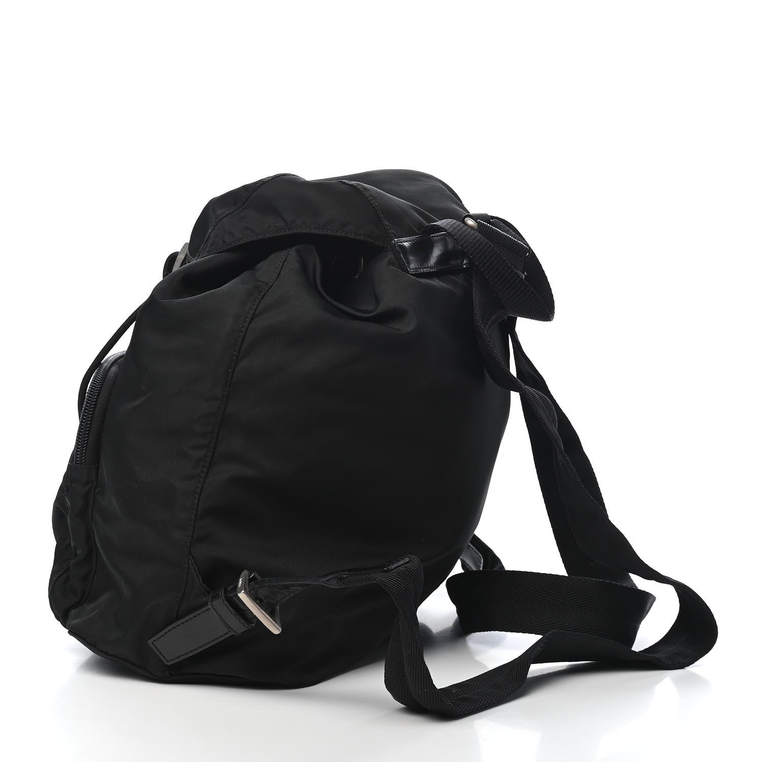 Prada Nylon Vela Medium Cinch Backpack Black 2 of 7