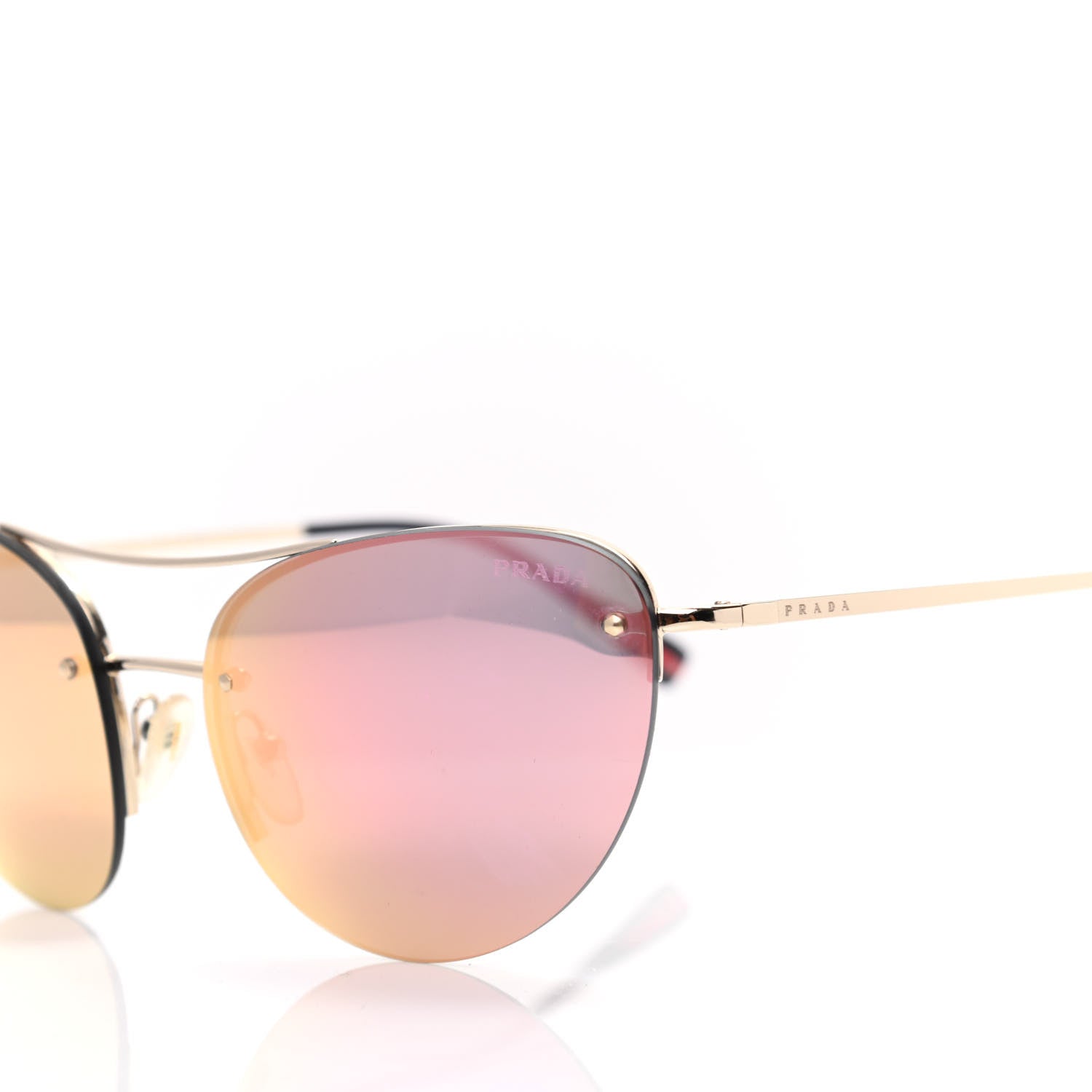 Prada Aviator Sunglasses SPS 51R Gold 7 of 8
