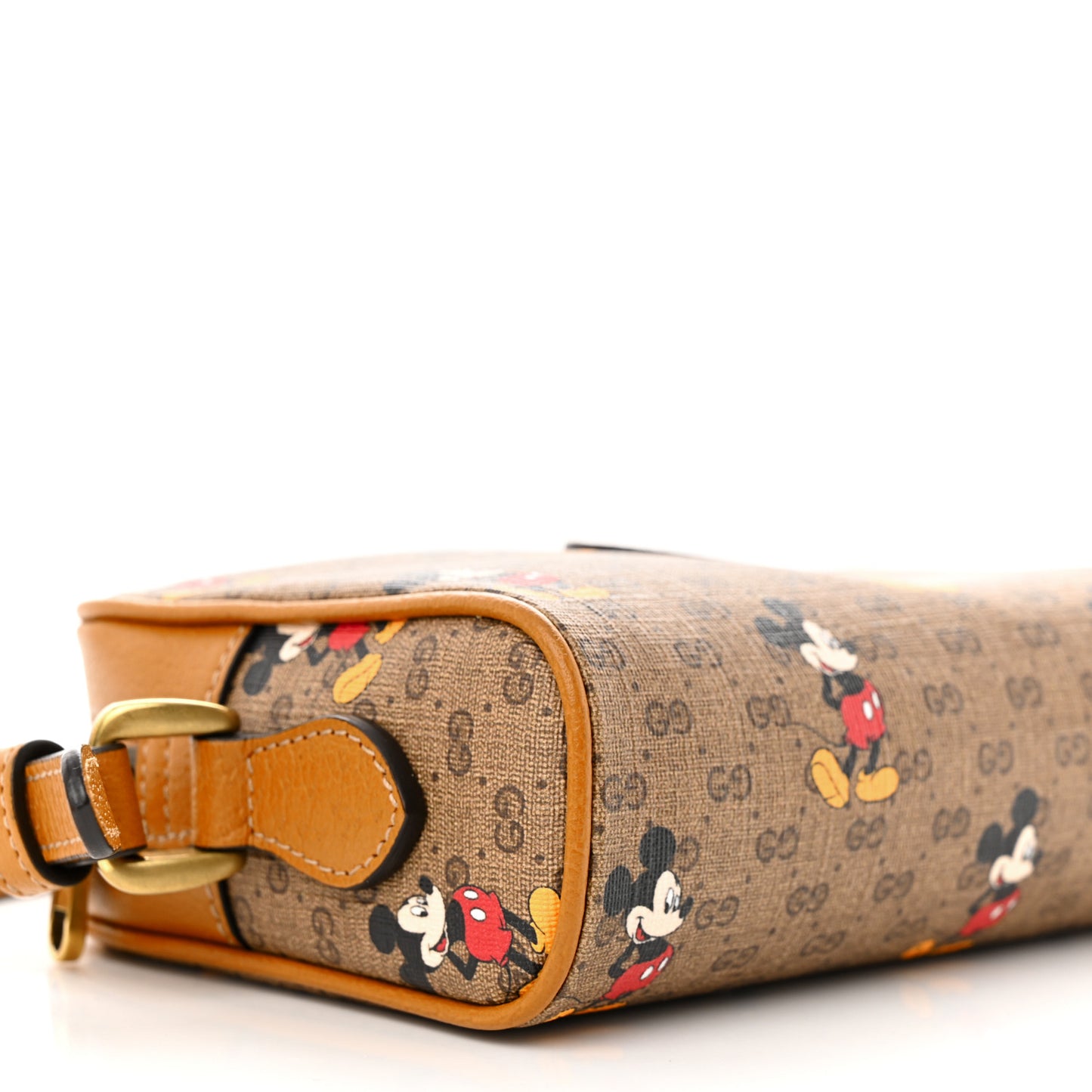 X DISNEY Mini Vintage GG Supreme Monogram Mickey Mouse Shoulder Bag Beige Vintage Sun Oil
