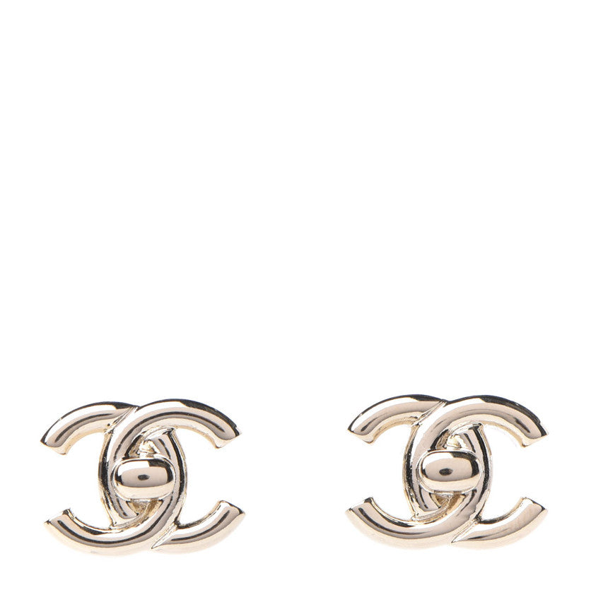 CC Turnlock Earrings Gold