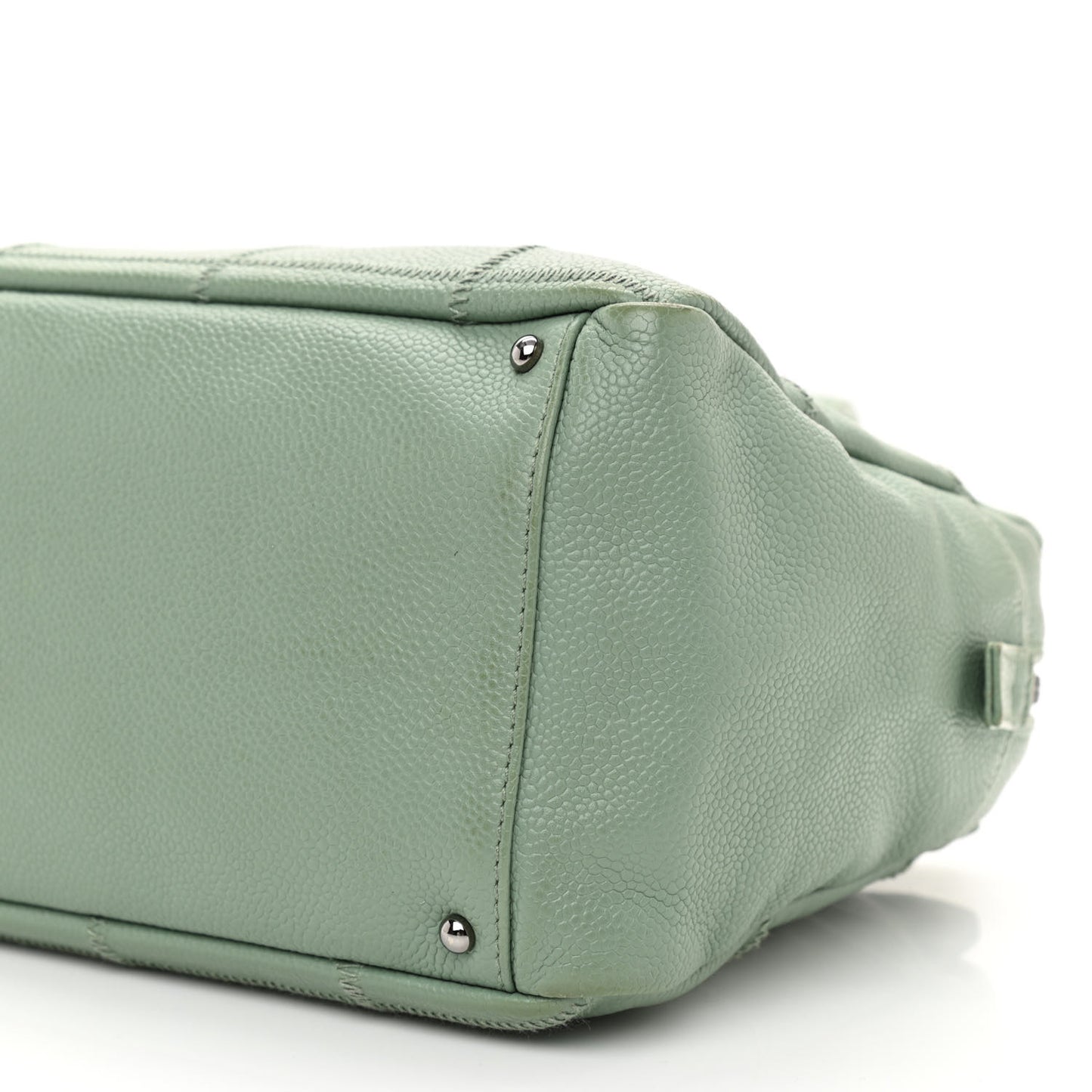Caviar Square Stitched Bowler Light Green