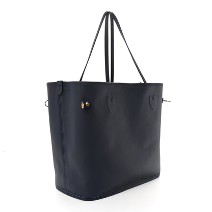 Louis Vuitton Monogram Calfskin Neo Neverfull Inside Out MM Navy 7 of 18