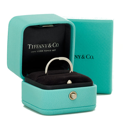 Tiffany 18K White Gold Lock Ring 52 6 5 of 5