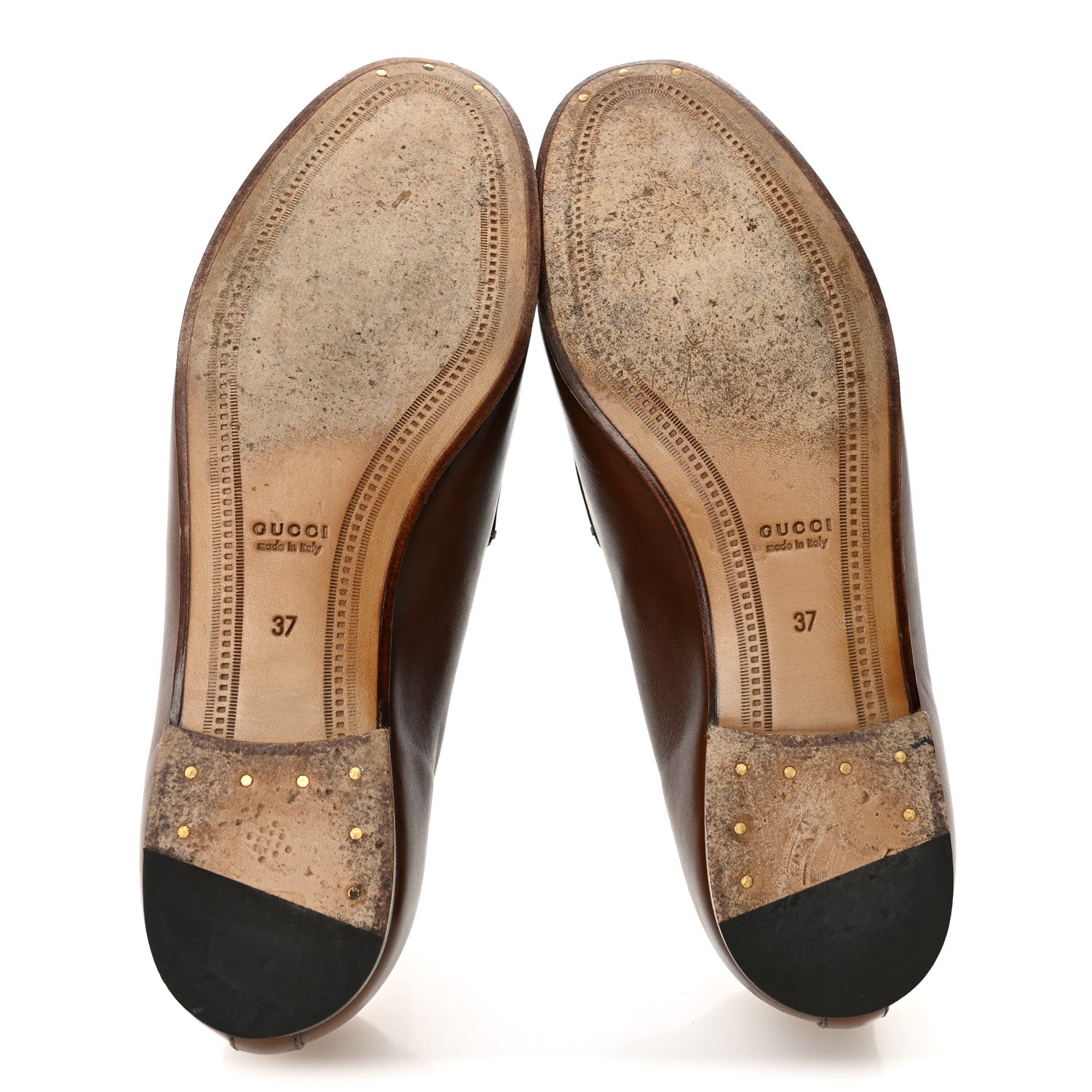 Gucci Calfskin Womens Jordaan Loafers 37 Fondente Brown 6 of 11