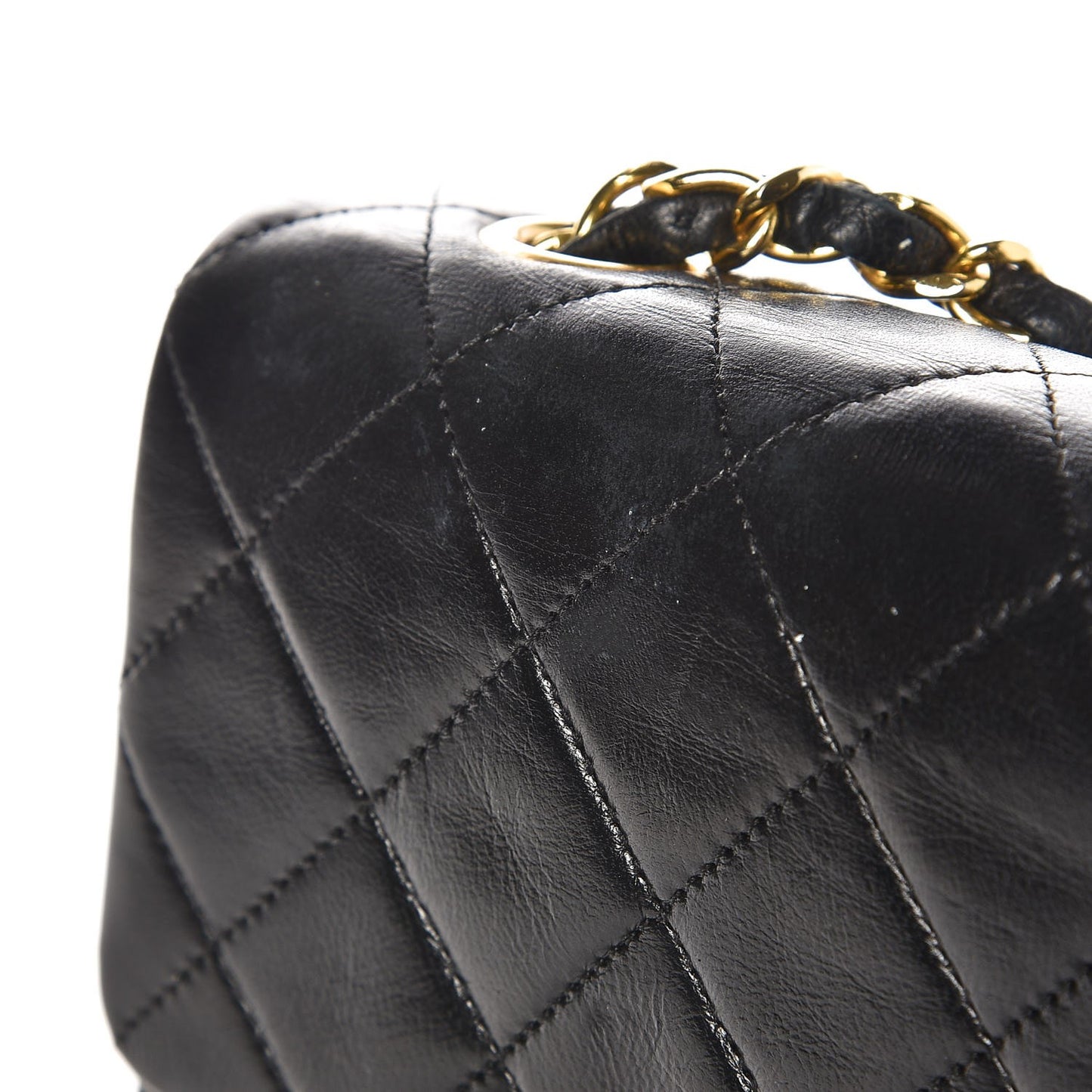 Lambskin Quilted Small Flap Black