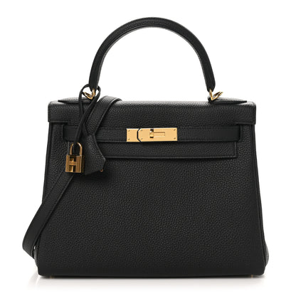 Hermes Togo Kelly Retourne 28 Black 1 of 11