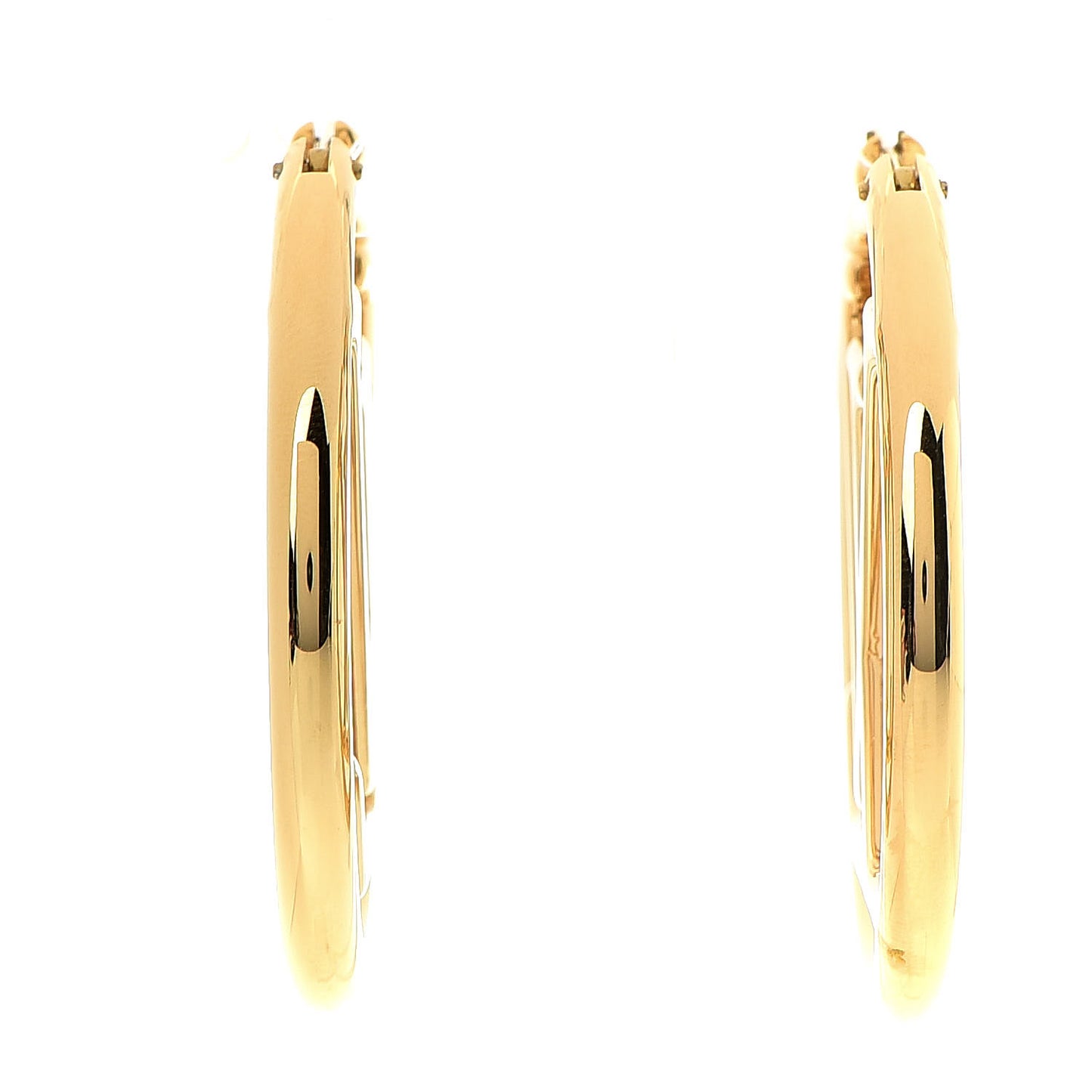 Metal Louise Hoop Earrings Gold