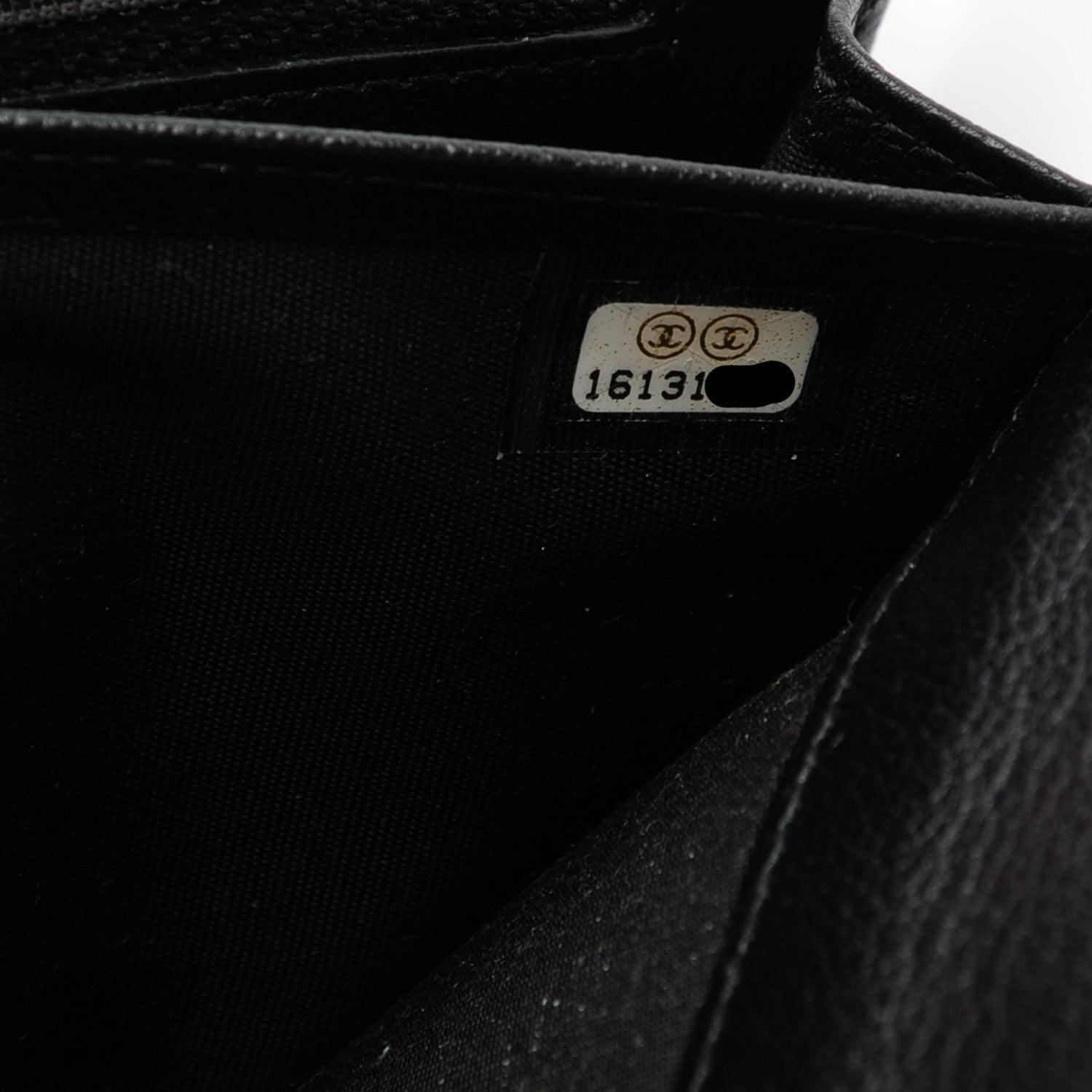 Chanel Goatskin Camellia Embossed Flap Wallet Black 8 of 8