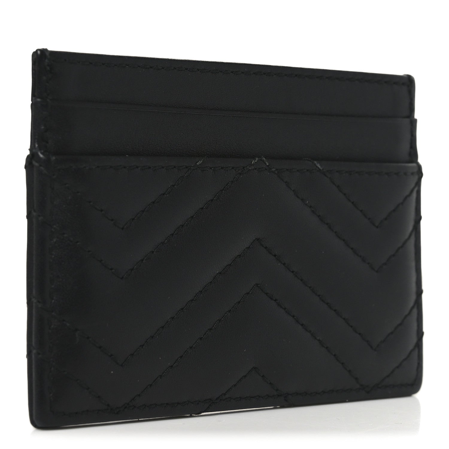 Gucci Calfskin Matelasse GG Marmont Card Holder Black 3 of 6