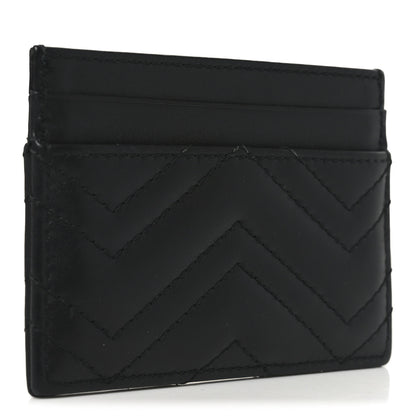 Gucci Calfskin Matelasse GG Marmont Card Holder Black 3 of 6