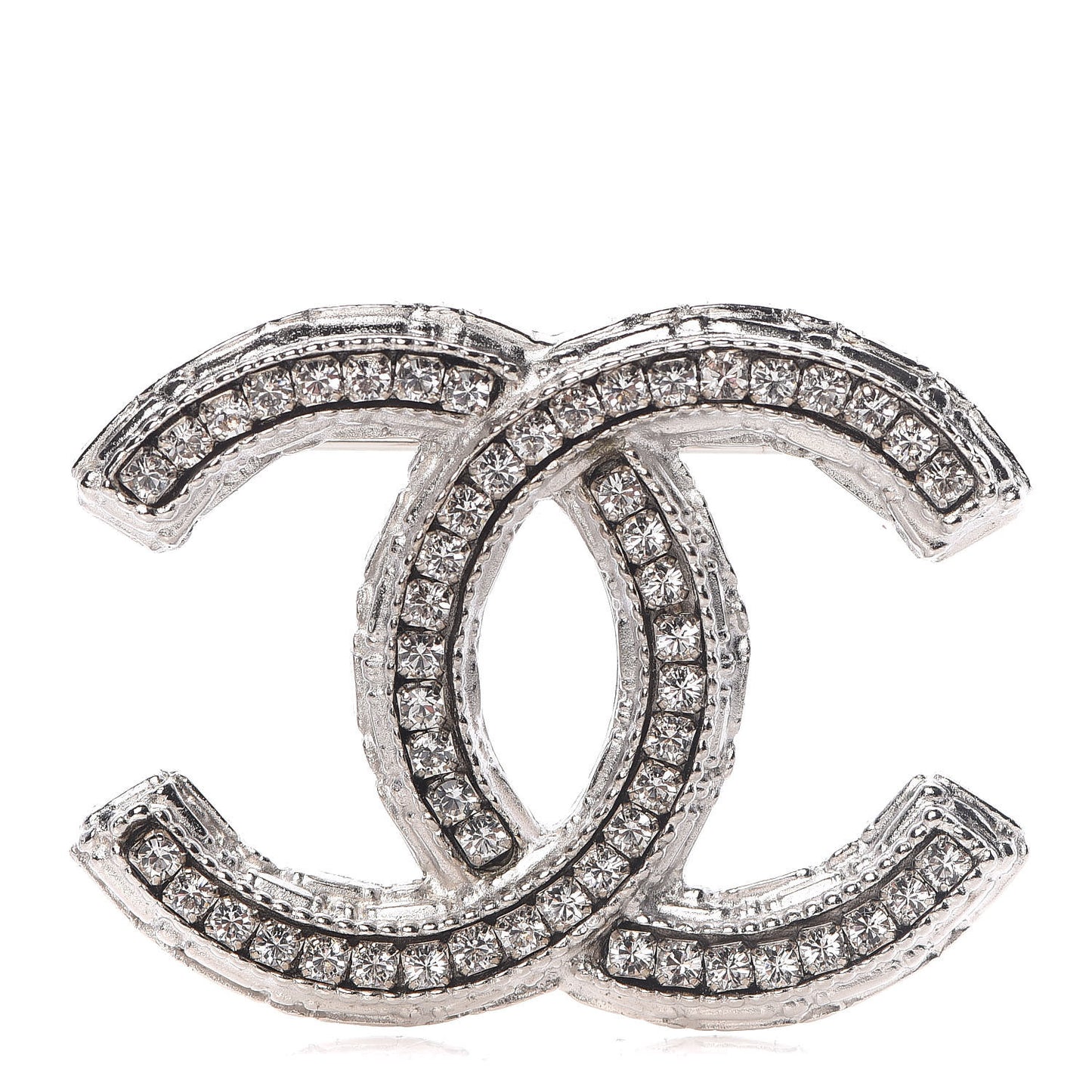 Crystal CC Brooch Silver