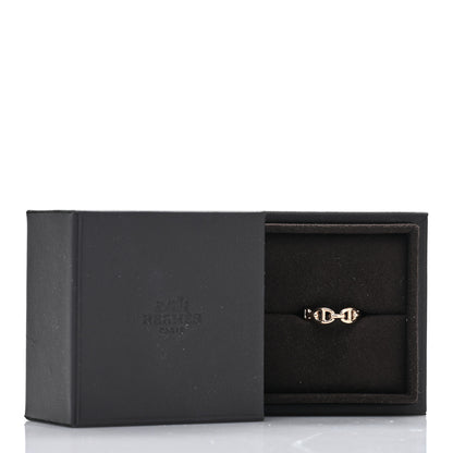 Hermes 18K Rose Gold PM Chaine d'Ancre Enchainee Ring 50 5.5 5 of 5