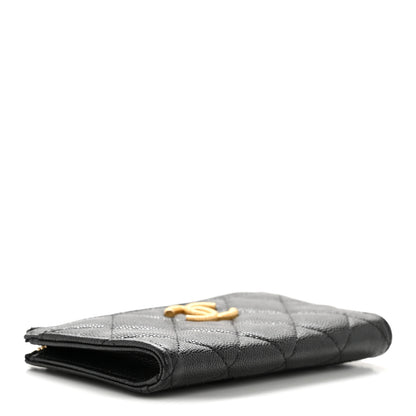 Chanel Caviar Quilted CC Zip Around Card Holder Black 4 of 8