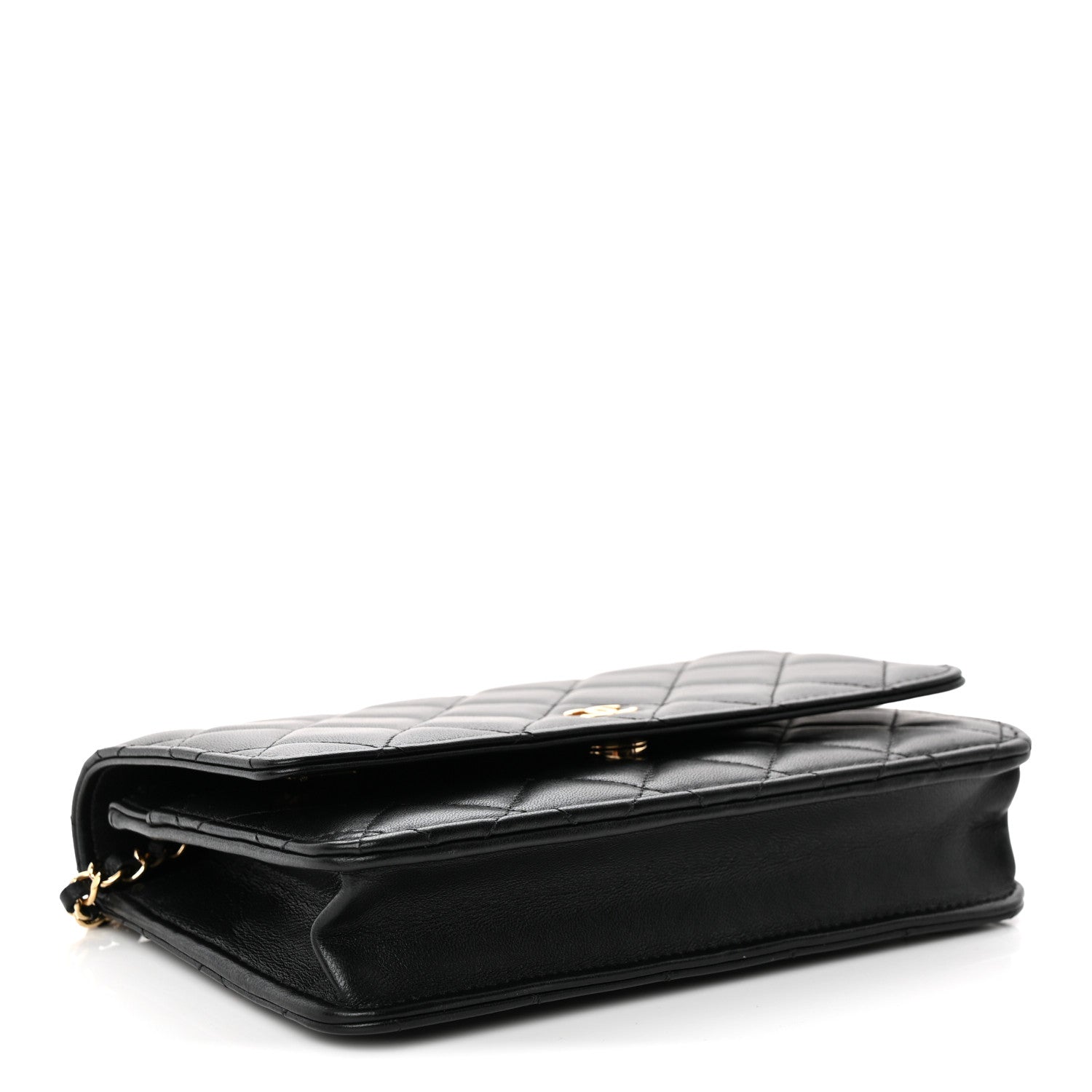 Chanel Lambskin Quilted Wallet On Chain WOC Black 4 of 12