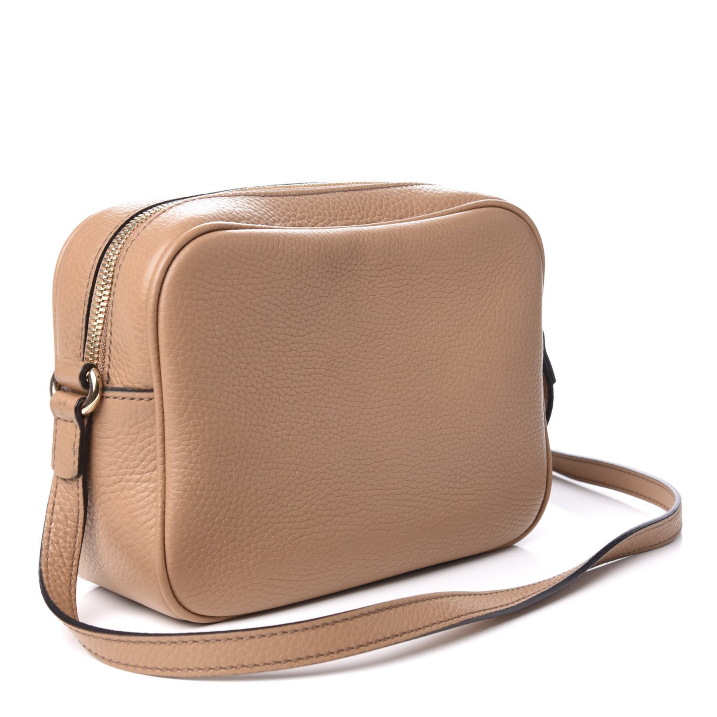 Pebbled Calfskin Small Soho Disco Bag Rose Beige